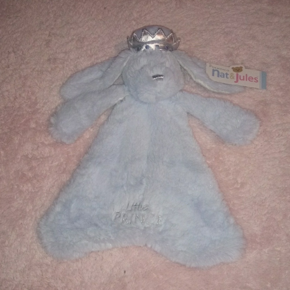 Little Prince Baby Blue Bunny Blanky